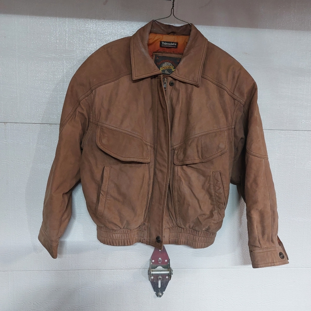 Leather thinsulate jacket